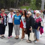 Miss South Dakota auf Promotion Tour am Mount Rush