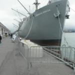 Kriegsschiff am Embarcadero